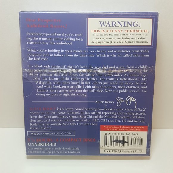 Audio Book Tales from the Dad Side Misadventures in Fatherhood by Steve Doocy - Picture 3 of 8